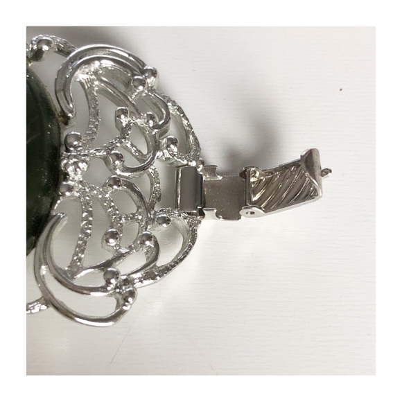 Vintage SARAH COVENTRY Silver Tone Filigree Link Bracelet w/ Multi-color Lucite - Picture 4 of 16